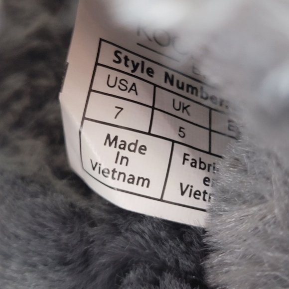 Koolaburra By UGG Women's Fuzz'n II Grey Faux Fur Sling Back Sandals Size 7 - Picture 7 of 7